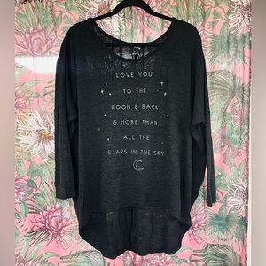 Streetwear Society oversized slouchy “Love You” long sleeved tee size M to L